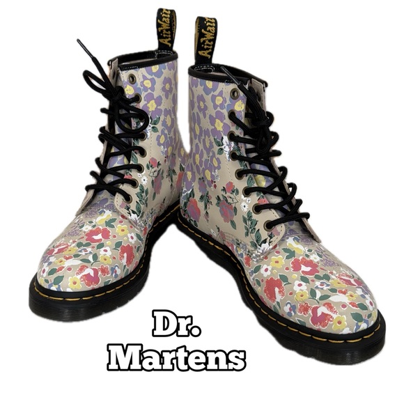 Dr. Martens 1460 Floral Lace-up Combat Boots - Picture 2 of 13